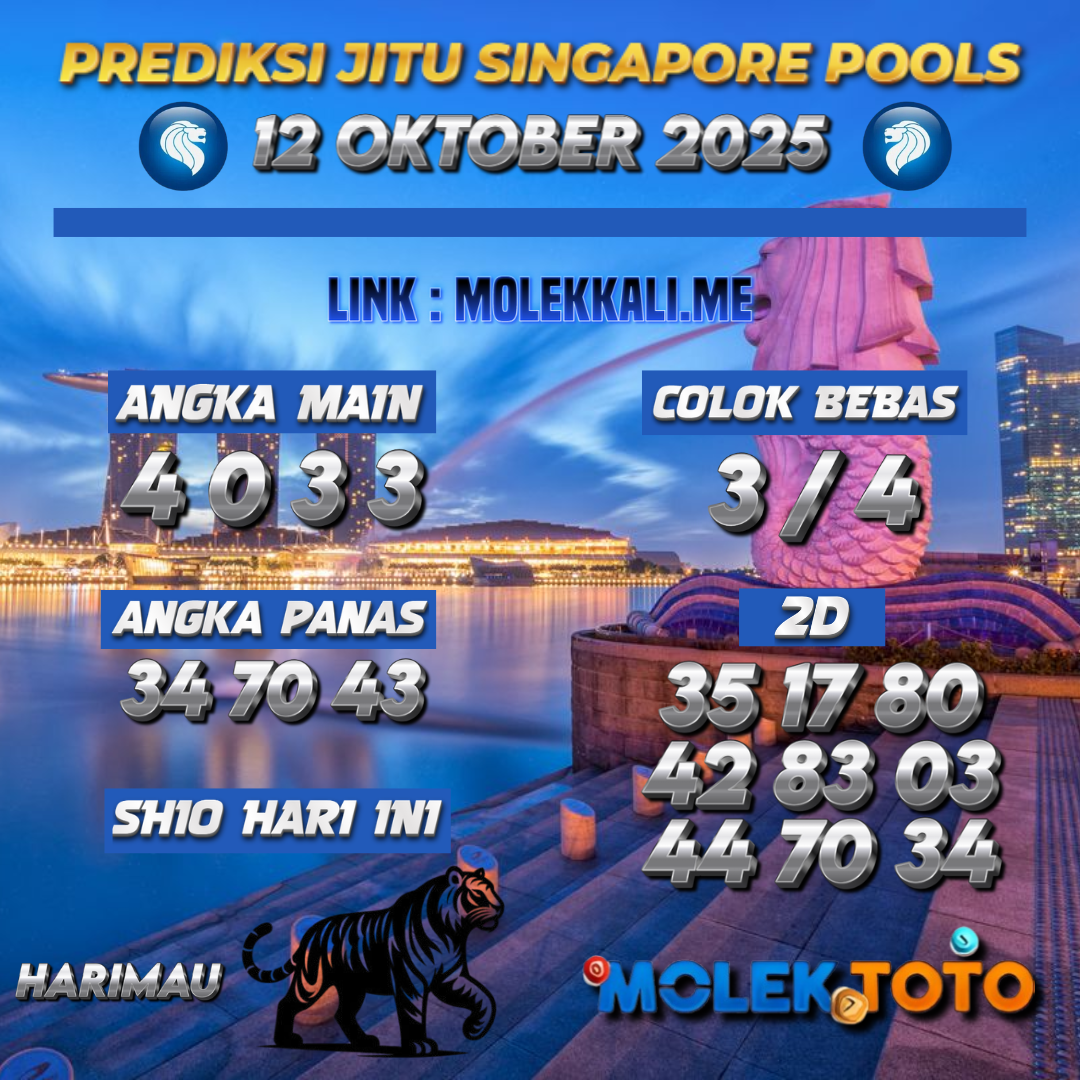 PREDIKSI JITU SINGAPORE POOLS 12 OKTOBER 2025