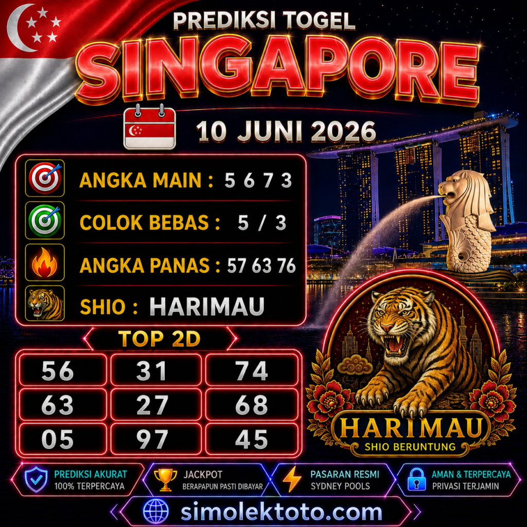 PREDIKSI SINGAPORE TANGGAL 10 JUNI 2026